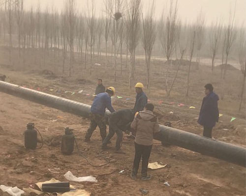 晋中市天然气高压管线施工现场